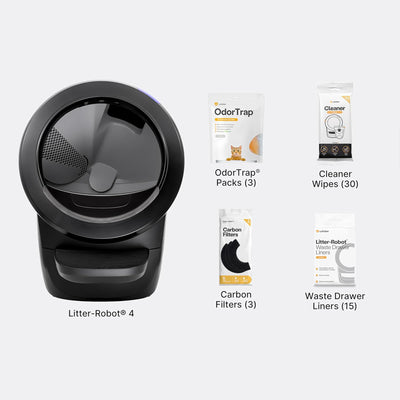 Litter-Robot 4 Supply Bundle by Whisker, Self-Cleaning Cat Litter Box(Open Box) - VMInnovations