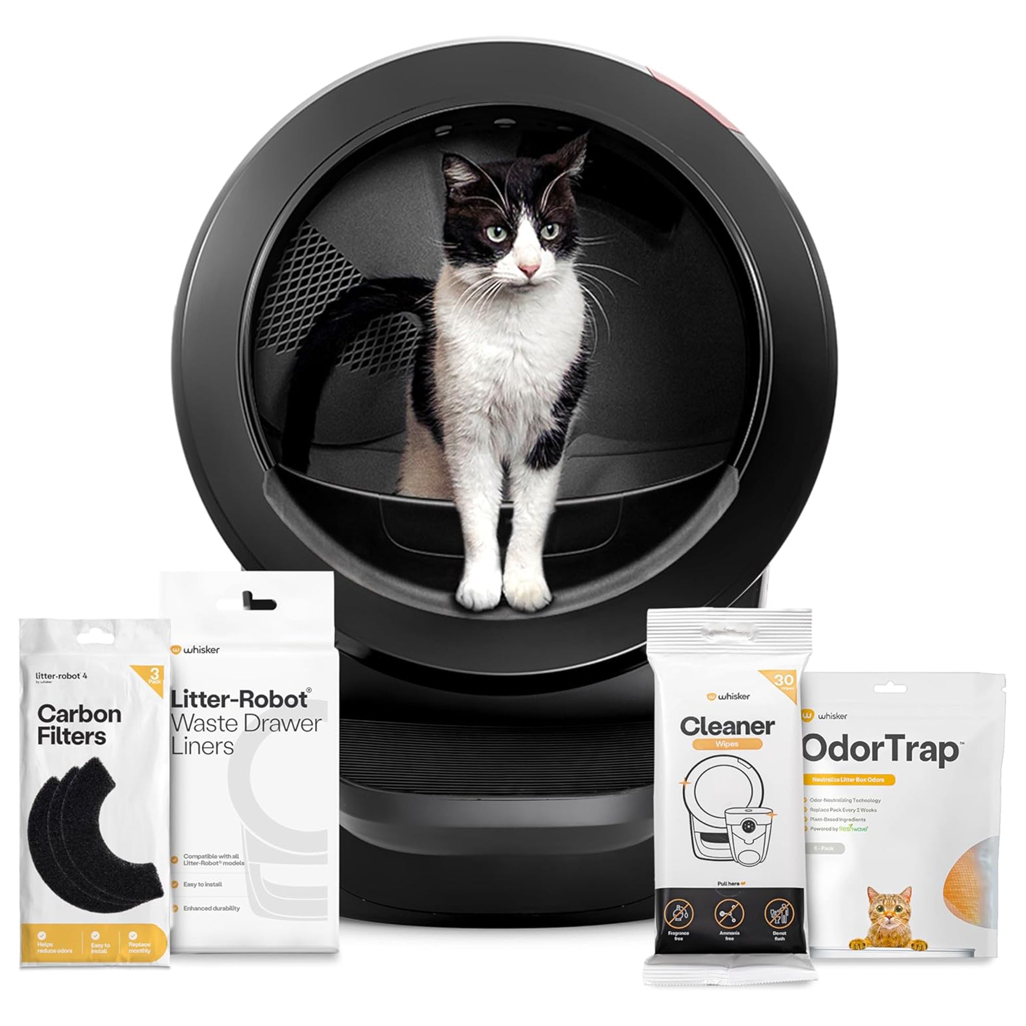 Litter-Robot 4 Supply Bundle by Whisker, Self-Cleaning Cat Litter Box(Open Box) - VMInnovations