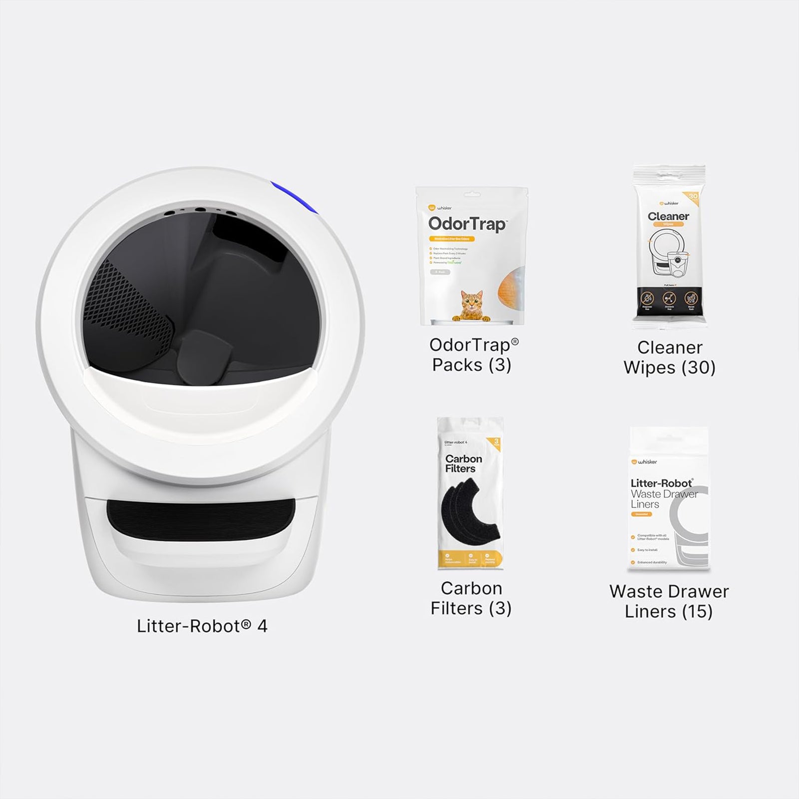 Litter-Robot 4 Supply Bundle by Whisker, Self-Cleaning Litter Box(Open Box) - VMInnovations
