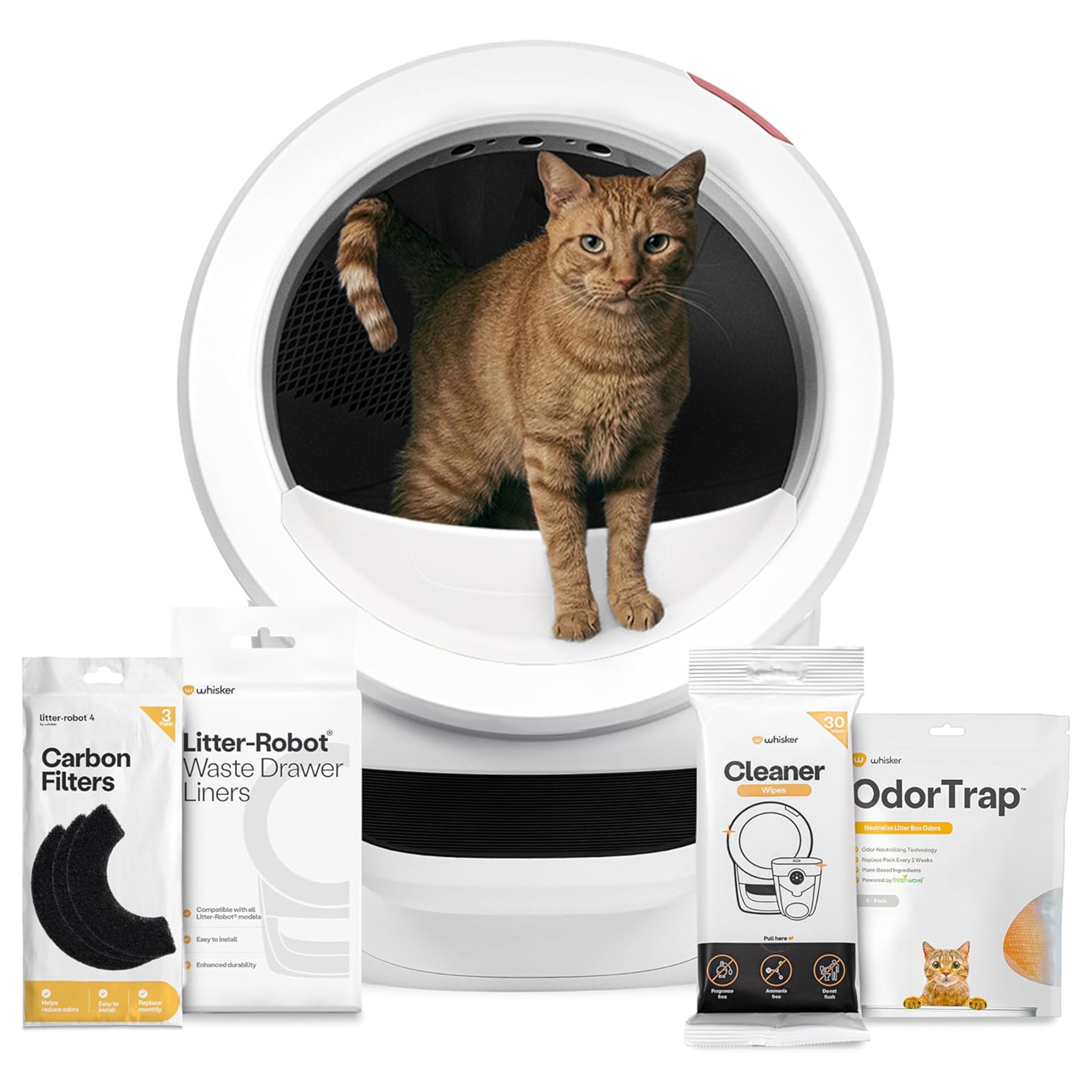 Litter-Robot 4 Supply Bundle by Whisker, Self-Cleaning Cat Litter Box, (Used) - VMInnovations