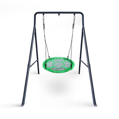 gobaplay Single Swing Set Playground Equipment with FlyMax 40" Round Saucer - VMInnovations