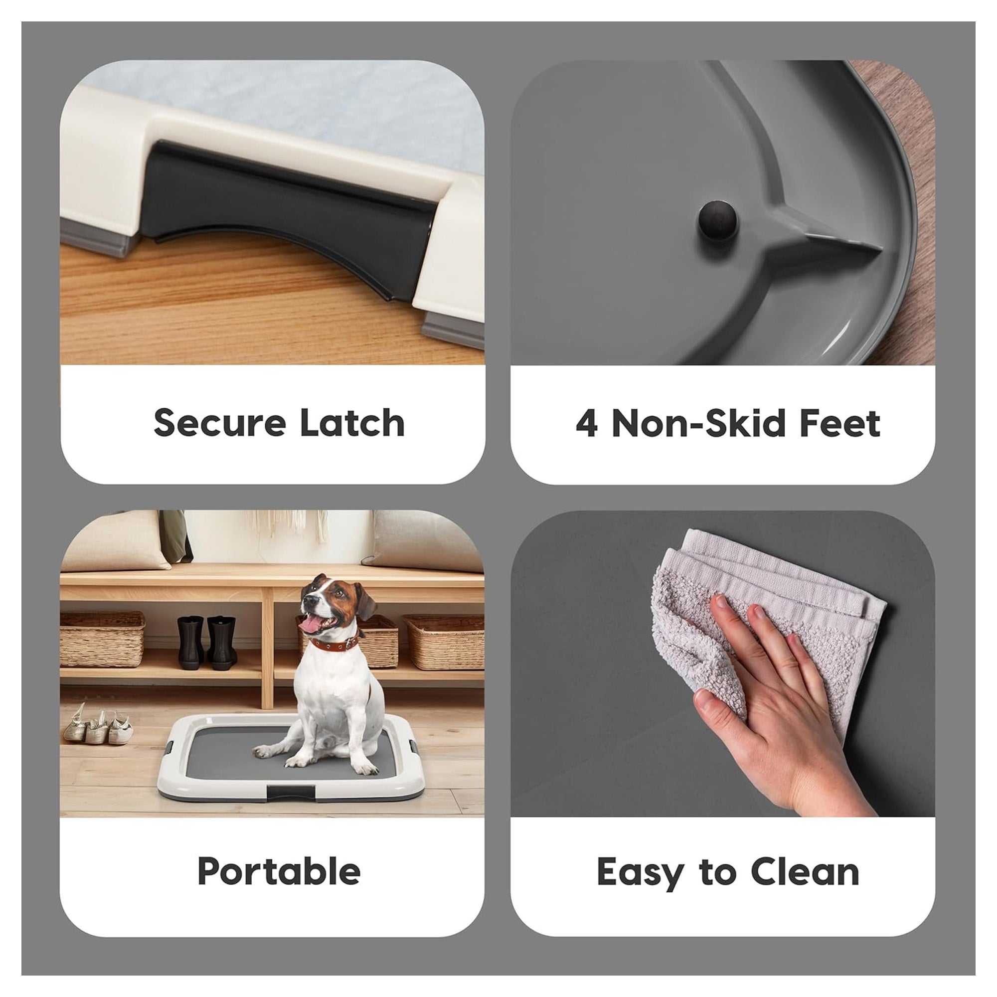 IRIS USA Secure Pee Pad Holder for Regular Sized Dogs, Fits 22"x22" Pad (Used) - VMInnovations