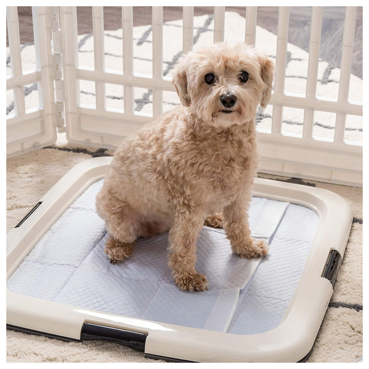IRIS USA Secure Pee Pad Holder for Regular Sized Dogs, Fits 22"x22"  (Open Box) - VMInnovations