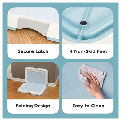 IRIS USA Secure Pee Pad Holder for Large Sized Dogs, Fits 28"x34" Pad (Open Box)