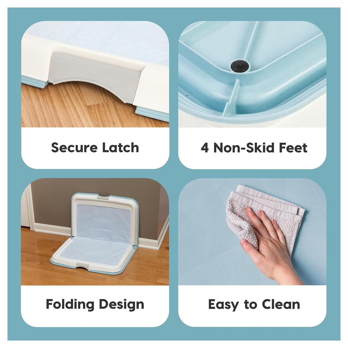 IRIS USA Secure Pee Pad Holder for Large Sized Dogs, Fits 28"x34" Pad (Open Box)