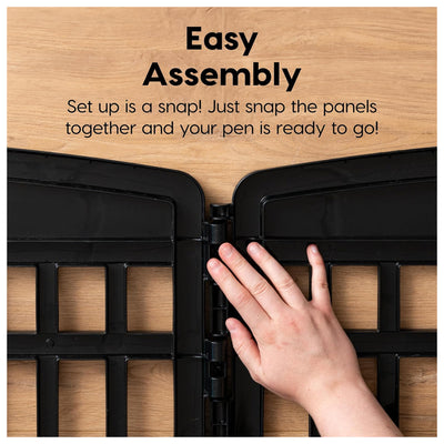 IRIS USA 24" Add-On Panels, Portable Gate for Pet Dog Playpen 2 Pack (Open Box)