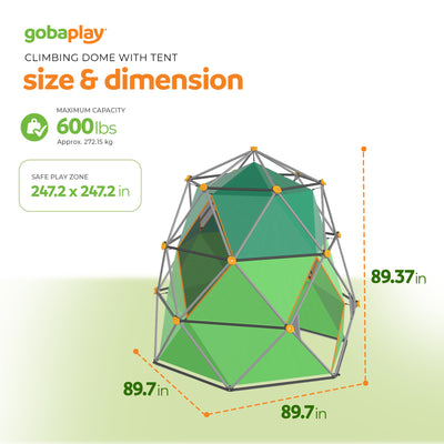 gobaplay SummitPro Climbing Dome, Outdoor Kid Climber with Tent, 600 lb Capacity - VMInnovations