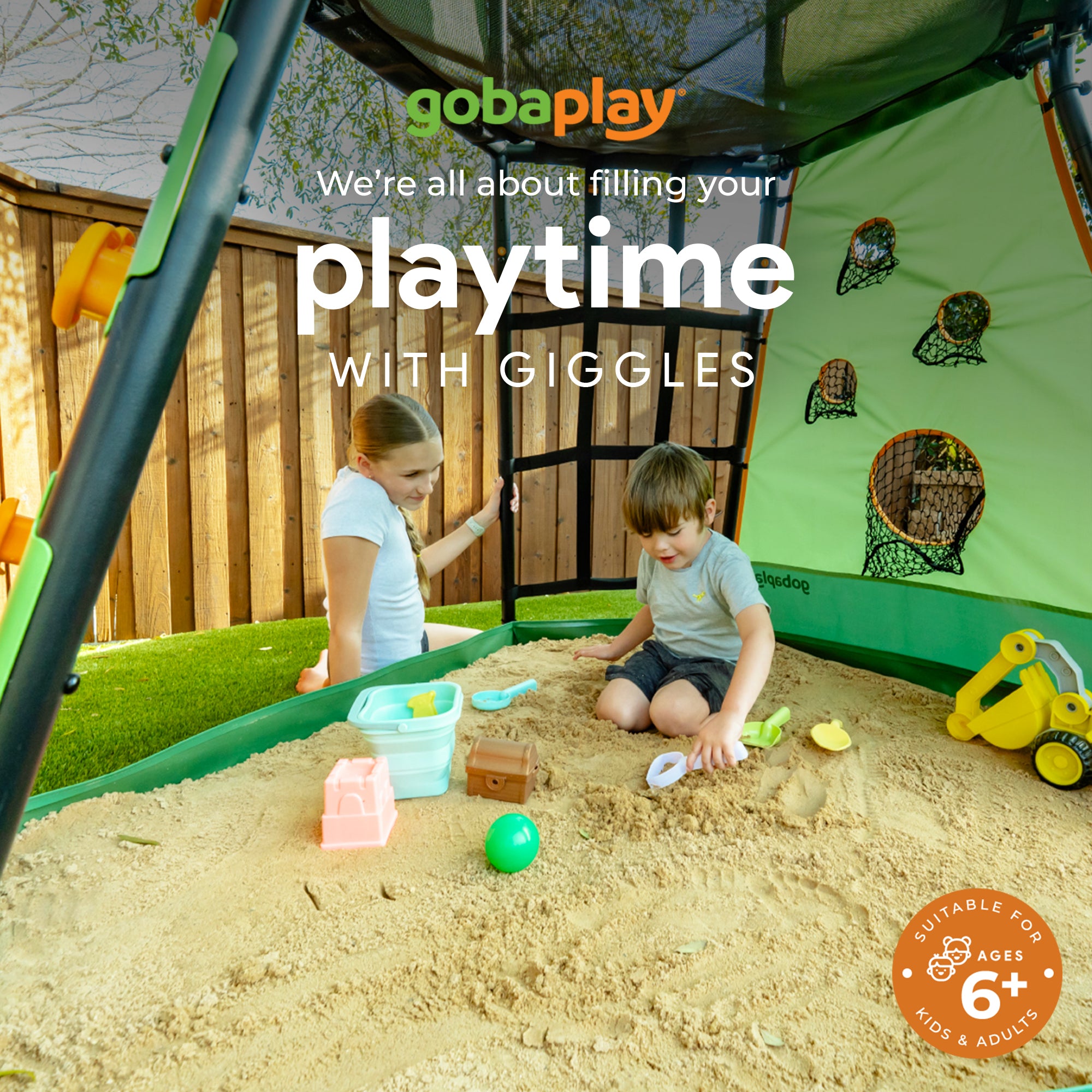 gobaplay SummitPro Climbing Tower, Outdoor Playset with Slide for Kids 6+, Green - VMInnovations