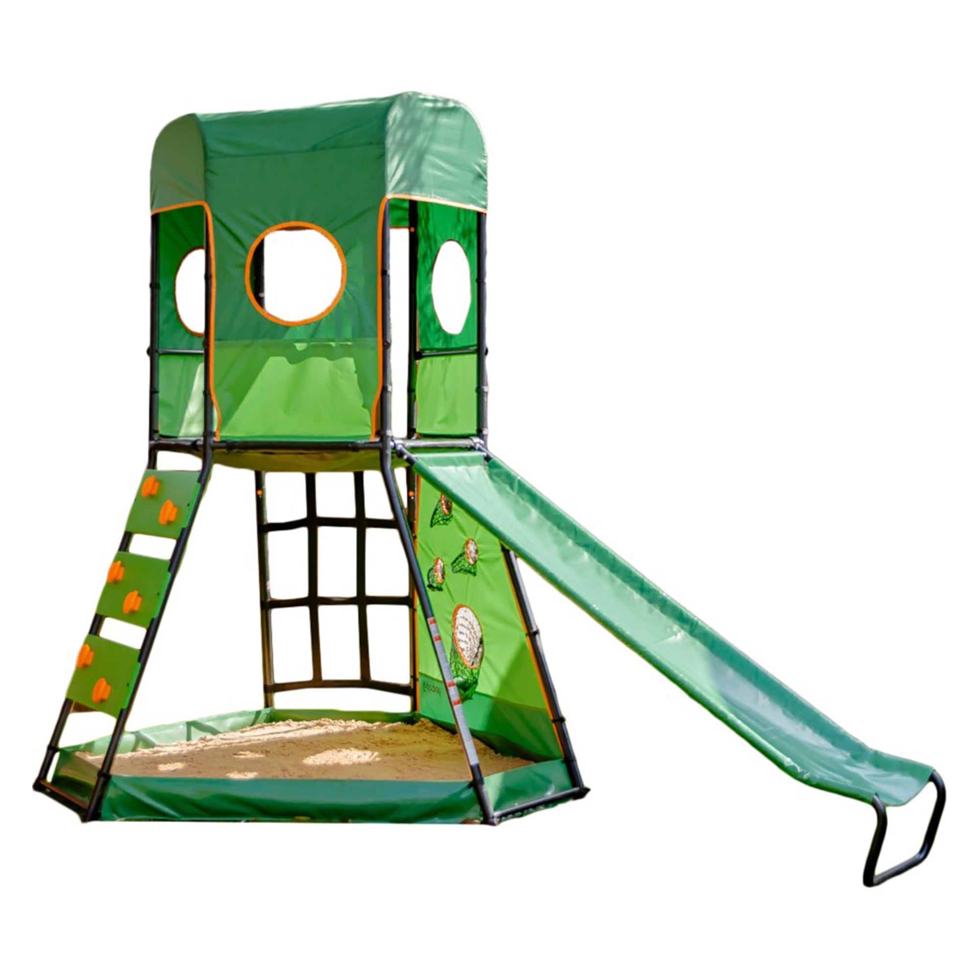 gobaplay SummitPro Climbing Tower, Outdoor Playset with Slide for Kids 6+, Green - VMInnovations