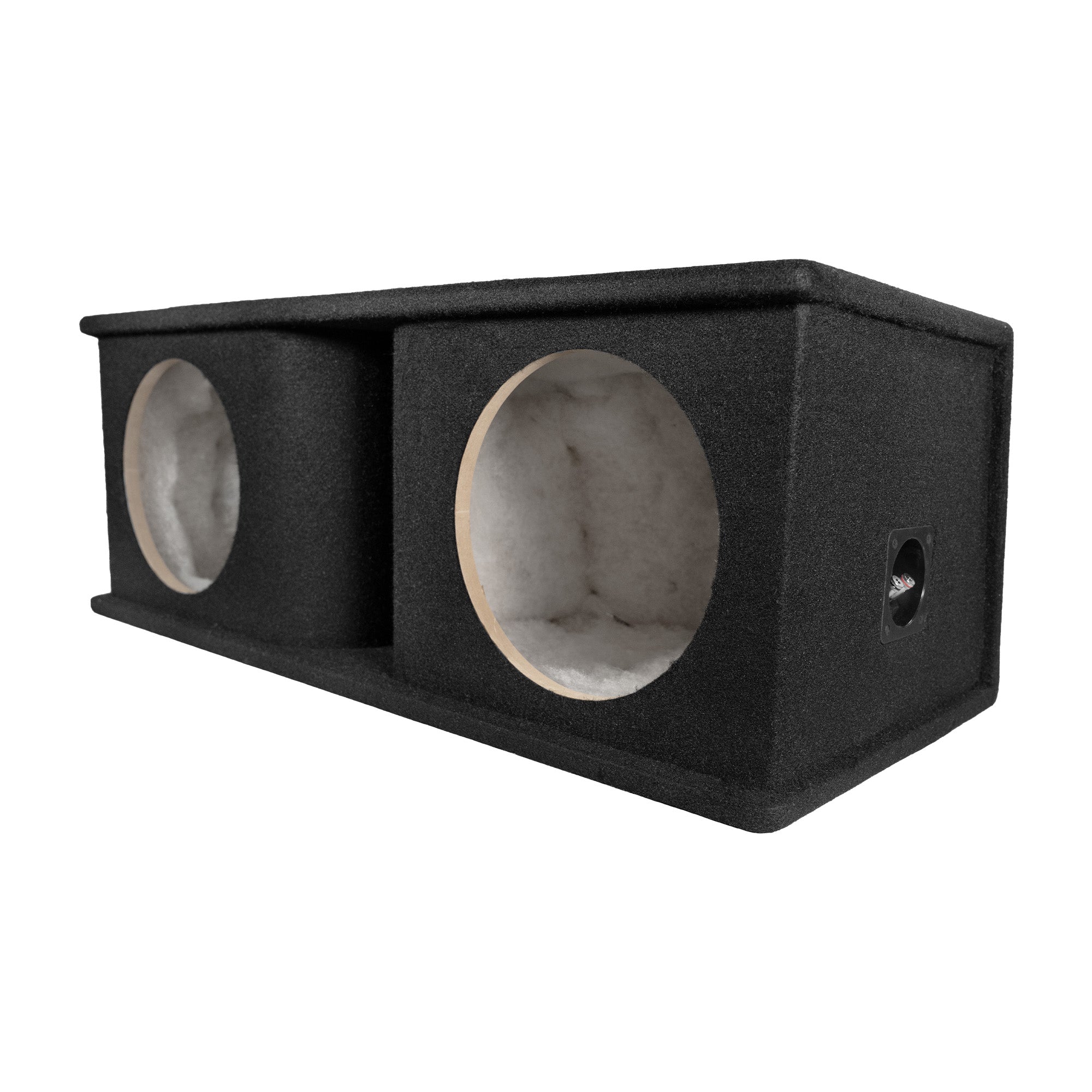 QPower Dual 10 Inch Horn Ported Subwoofer Box Enclosure, 5/8" MDF, (Open Box)