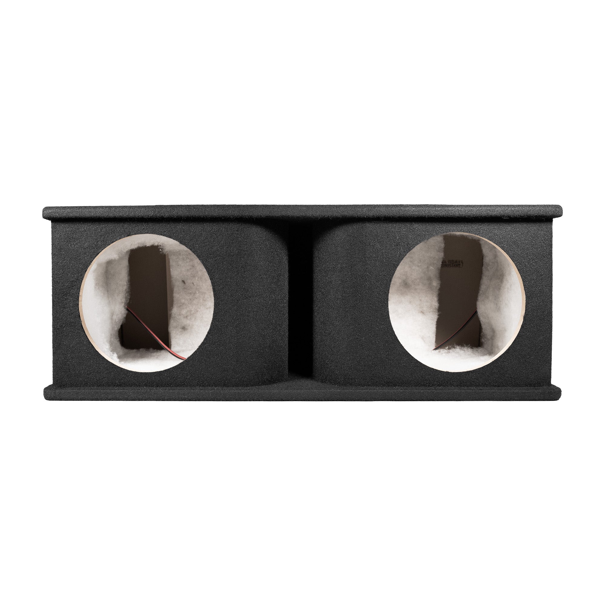 QPower Dual 10 Inch Horn Ported Subwoofer Box Enclosure, 5/8" MDF, (Open Box)