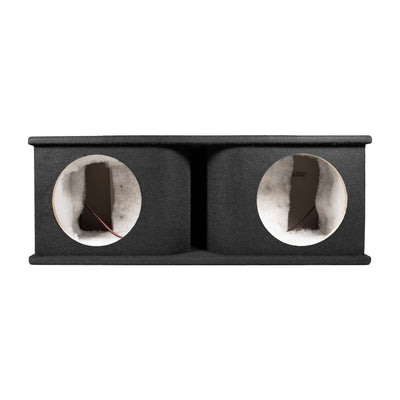 QPower Dual 10 Inch Horn Ported Subwoofer Box Enclosure, 5/8" MDF, (Open Box)