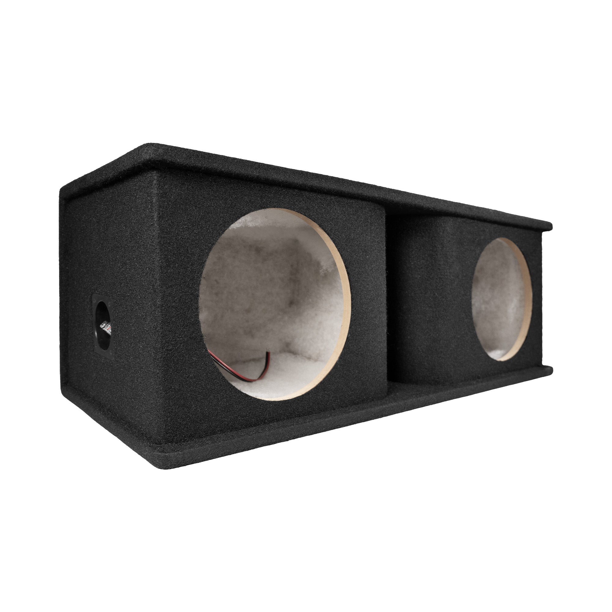 QPower Dual 10 Inch Horn Ported Subwoofer Box Enclosure, 5/8" MDF, (Open Box)