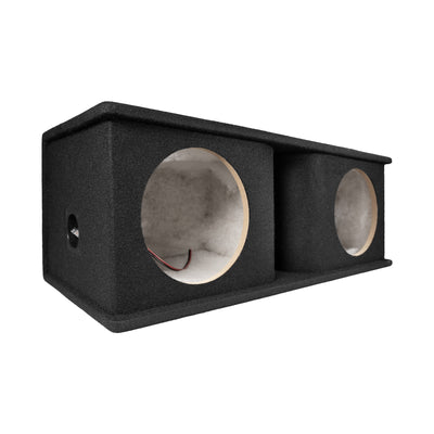 QPower Dual 10 Inch Horn Ported Subwoofer Box Enclosure, 5/8" MDF, (Open Box)