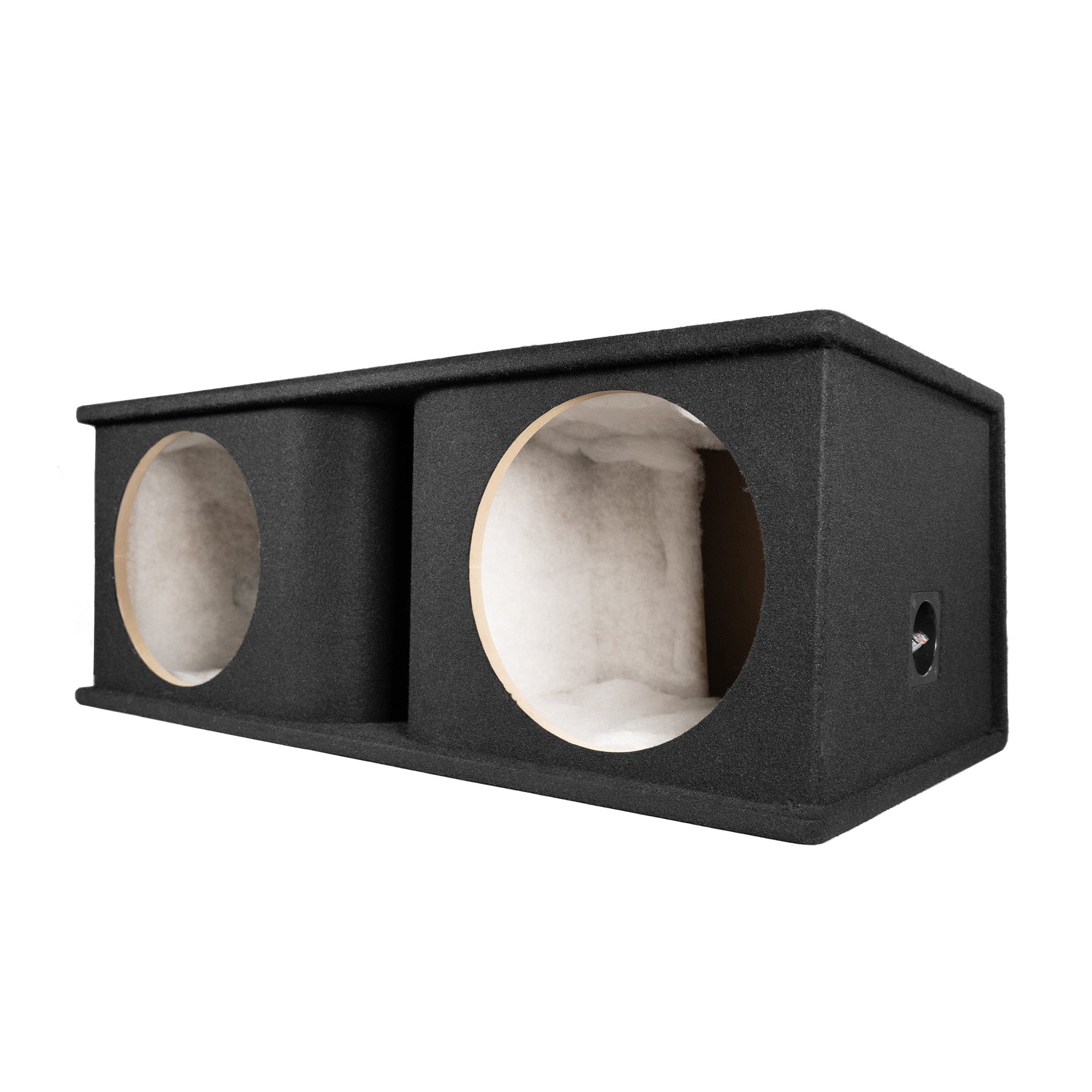 QPower Dual 12 Inch Horn Ported Subwoofer Box Enclosure, 5/8" MDF, (Open Box)