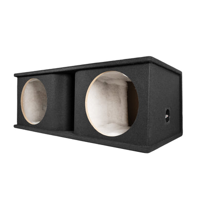 QPower Dual 12 Inch Horn Ported Subwoofer Box Enclosure, 5/8" MDF, (Open Box)