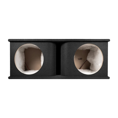 QPower Dual 12 Inch Horn Ported Subwoofer Box Enclosure, 5/8" MDF, (Open Box)