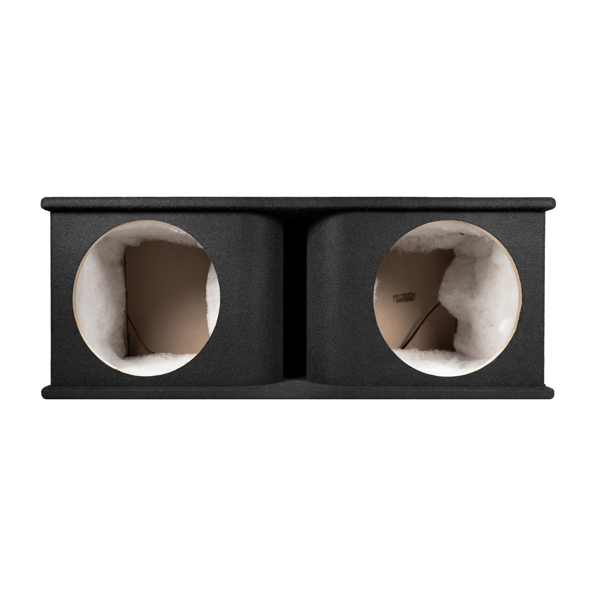 QPower Dual 12 Inch Horn Ported Subwoofer Box Enclosure, 5/8" MDF, Black Carpet