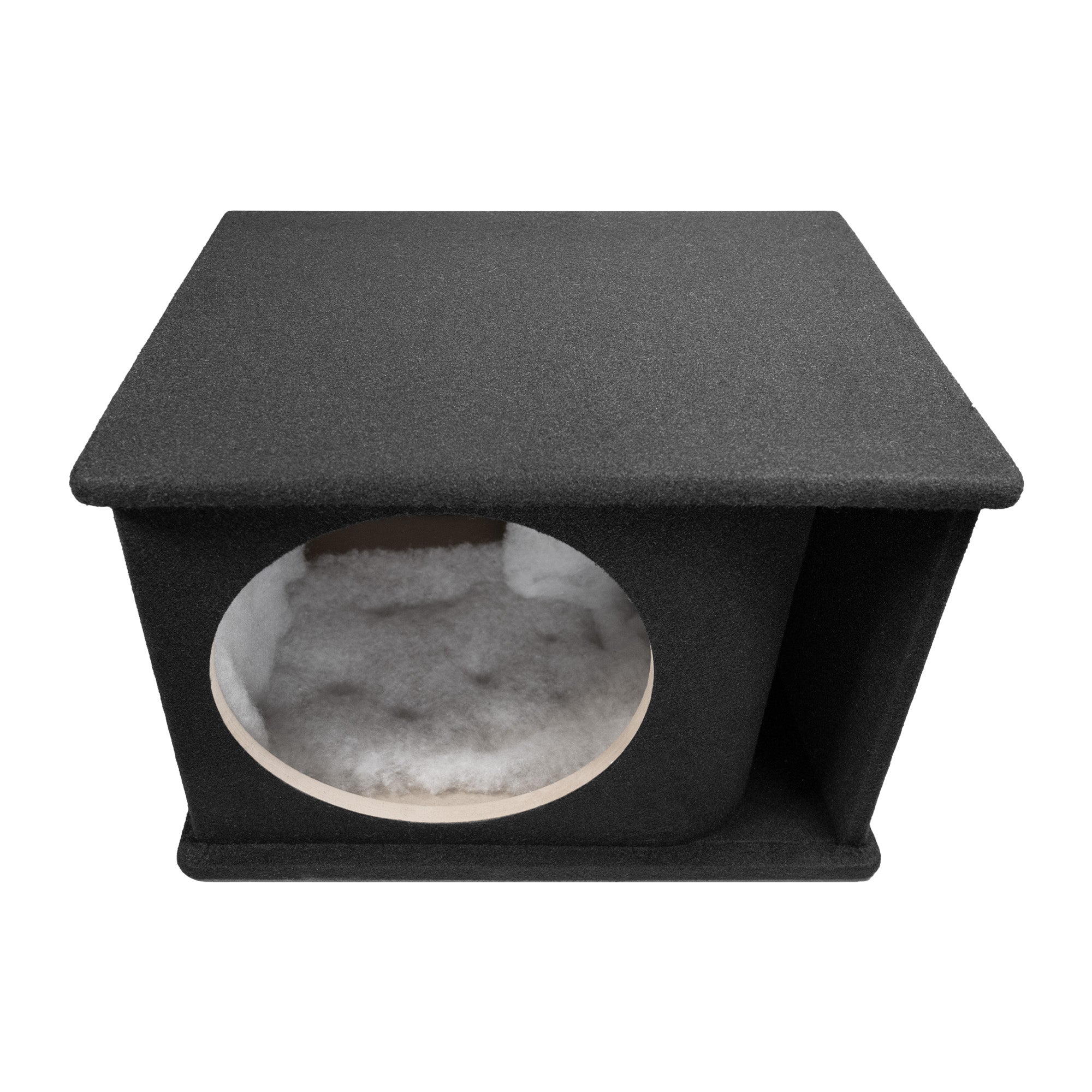 QPower 12" Single Horn Ported Subwoofer Box Enclosure, 5/8" MDF, (Open Box)
