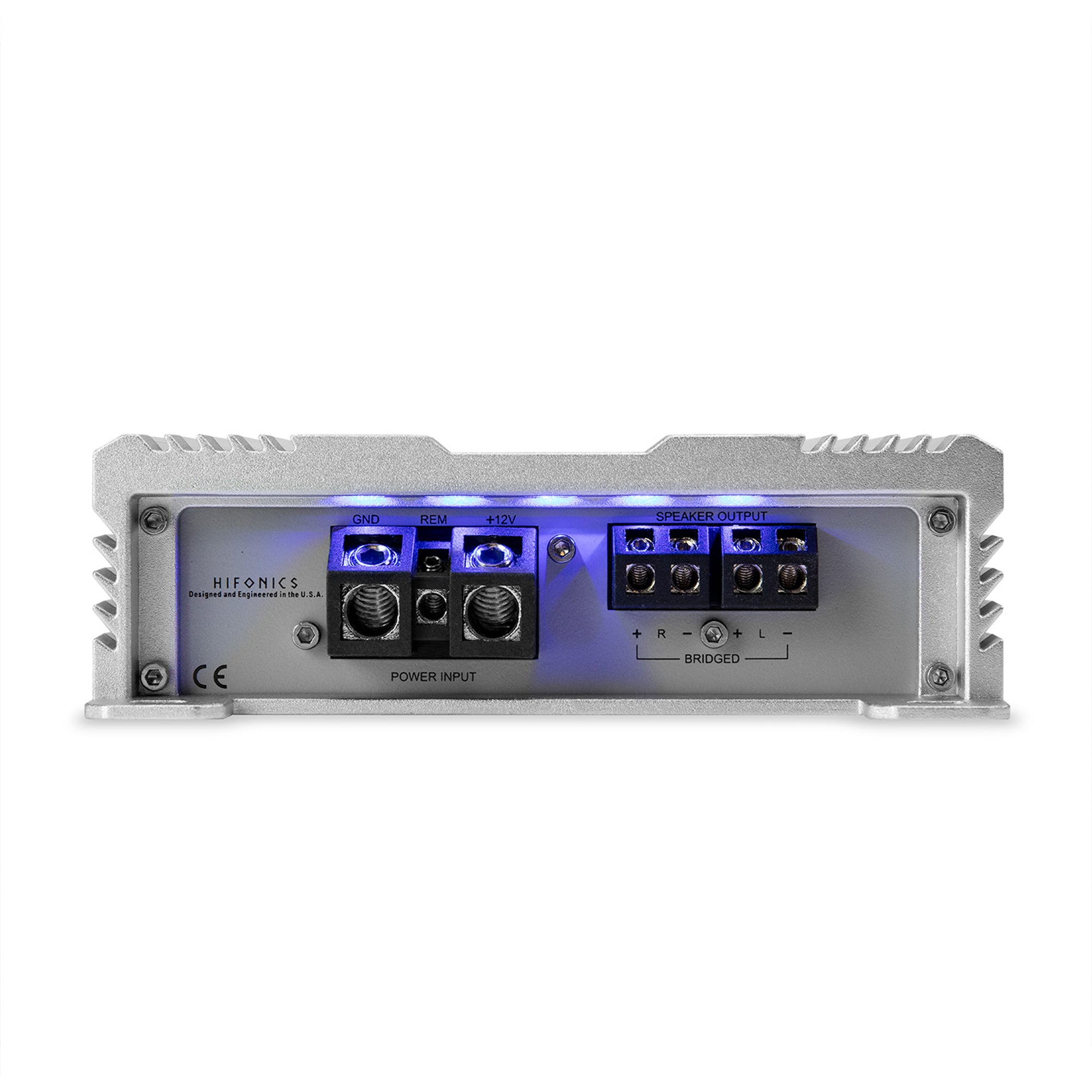 Hifonics Brutus BG 1000 Watt 2 Channel Amplifier with Built-In UV Meter, Silver - VMInnovations