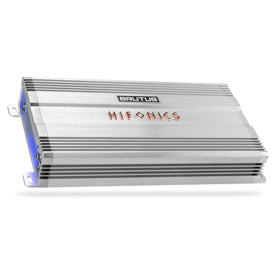 Hifonics Brutus BG 1000 Watt 2 Channel Amplifier with Built-In UV Meter, Silver - VMInnovations