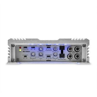 Hifonics Brutus BG 520 Watt 4 Channel Amplifier with Built-In UV Meter, Silver - VMInnovations