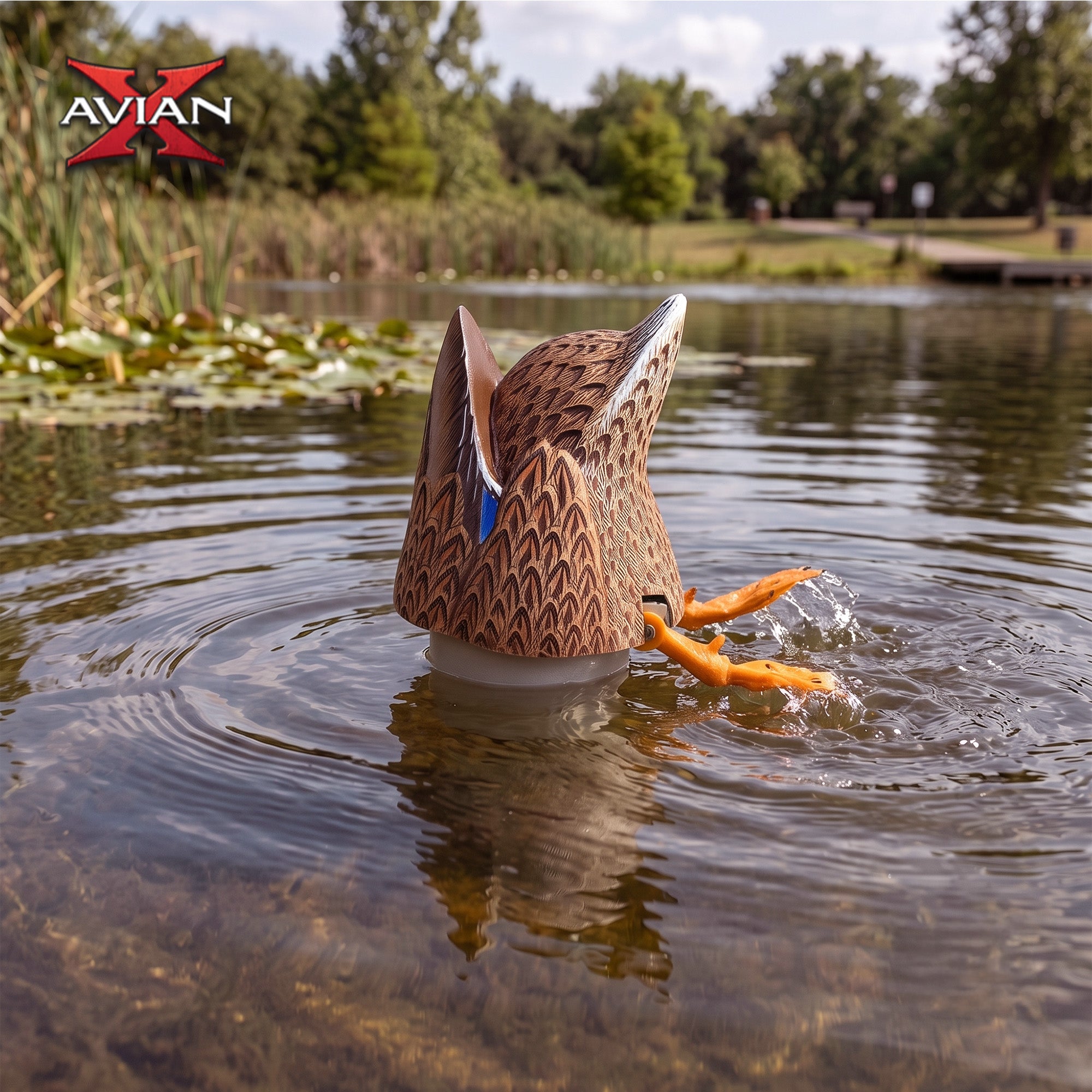 Avian-X Power Butt Kicker Mallard Hen Motion Duck Realistic Floating Decoy - VMInnovations