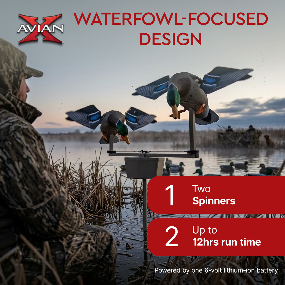 Avian-X Powerflight Motion Stand for Spinning Wing Duck Decoys, Waterfowl Gear