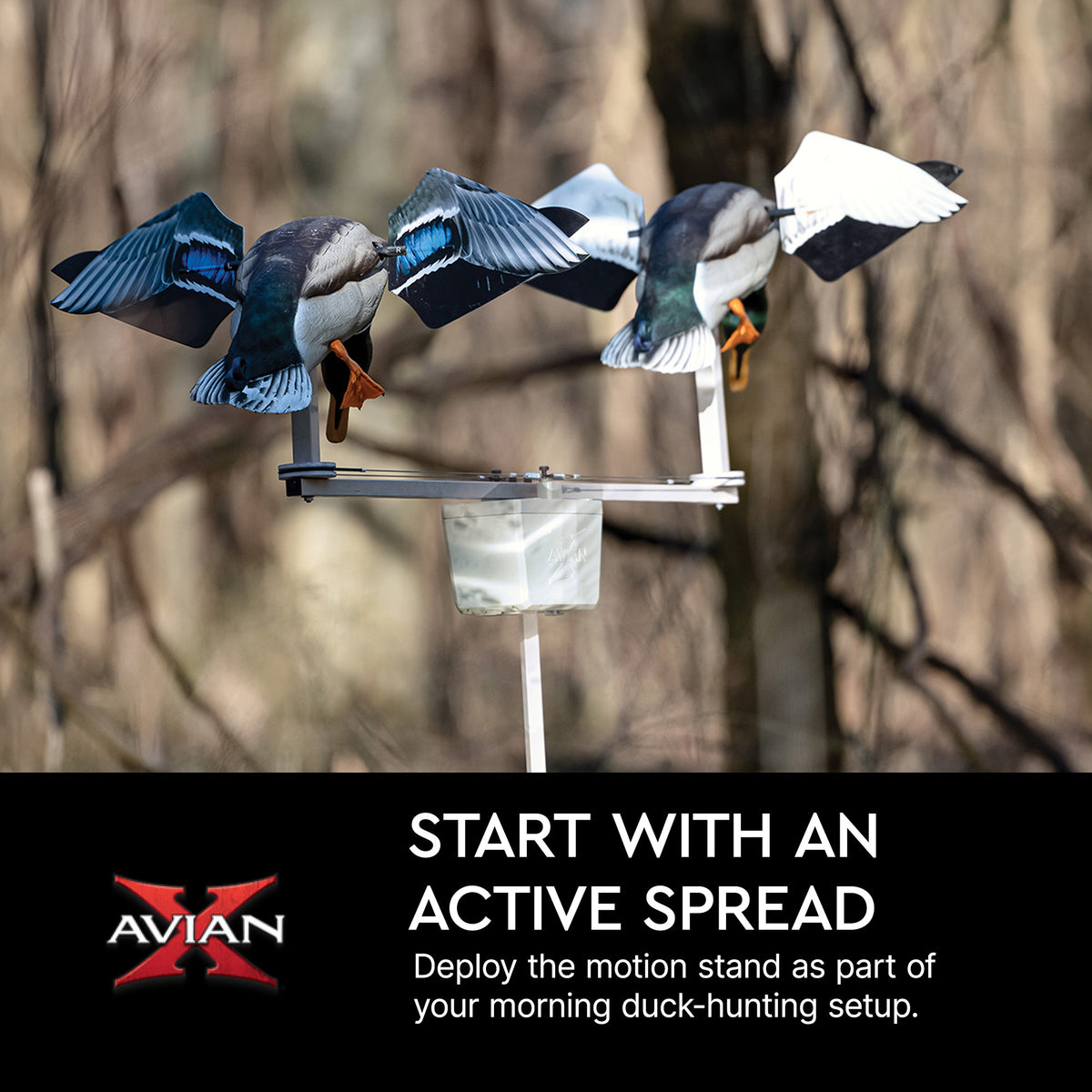 Avian-X Powerflight Motion Stand for Spinning Wing Duck Decoys, Waterfowl Gear