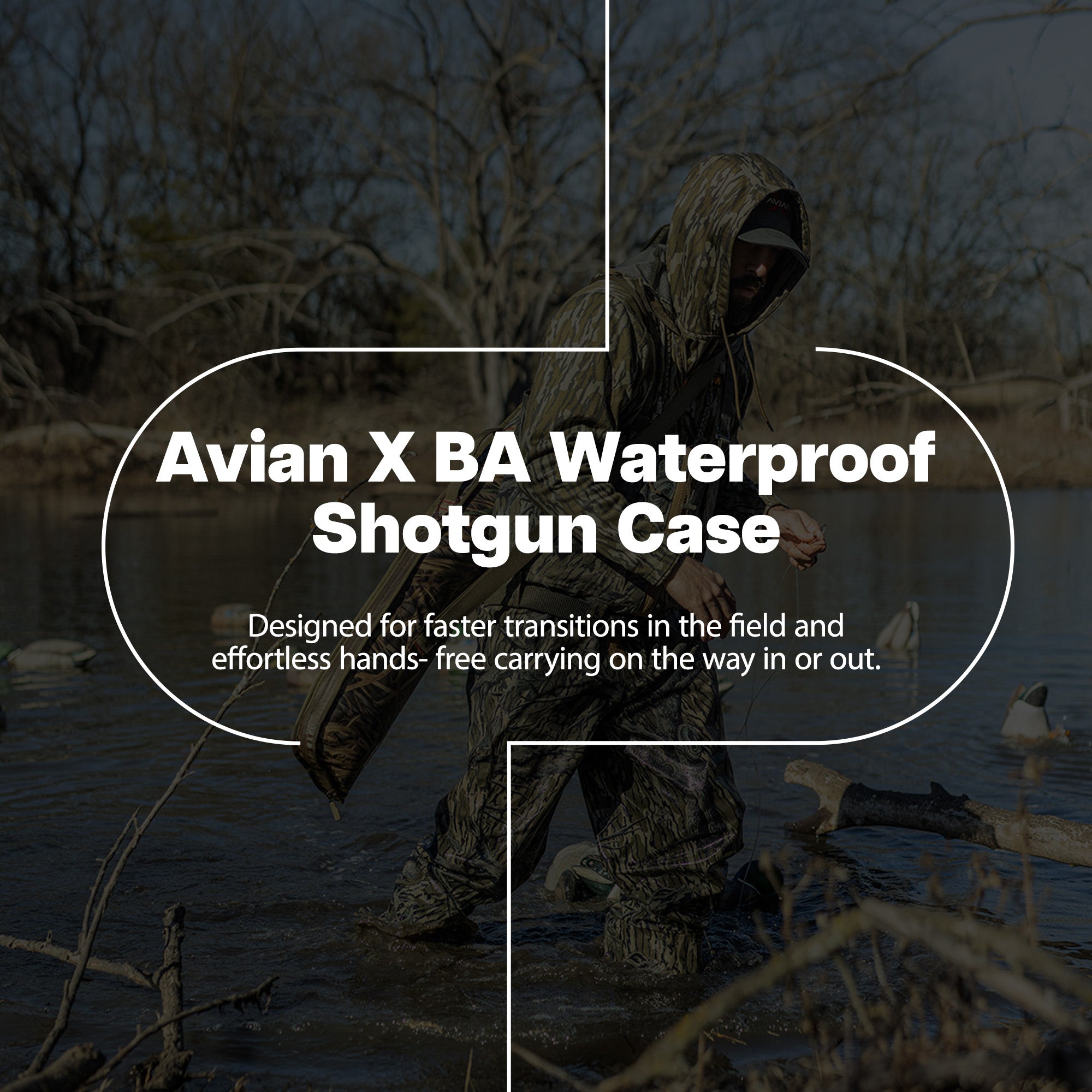 Avian-X BA Waterproof Shotgun Case with Padded Sling & Rugged Build, Bottomland - VMInnovations