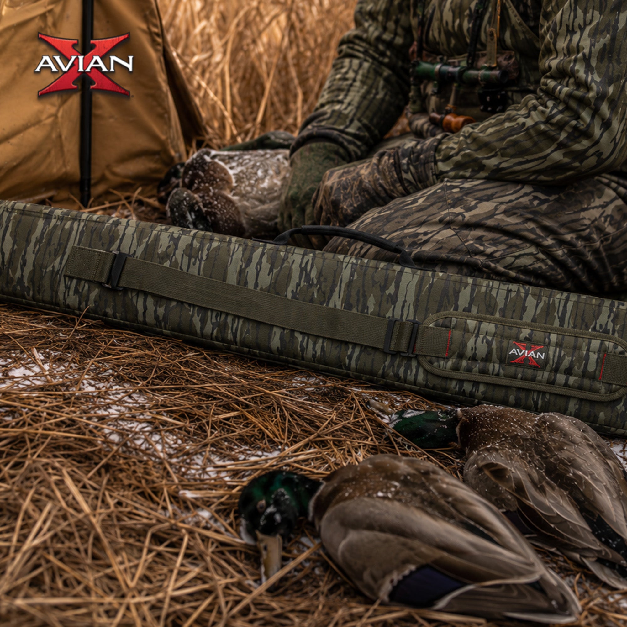 Avian-X BA Waterproof Shotgun Case with Padded Sling & Rugged Build, Bottomland - VMInnovations