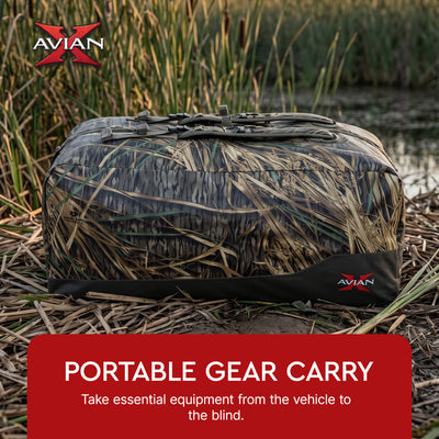 Avian X Floating Lumbar Blind Bag, Mossy Oak Shadowgrass, Up to 1300 cu in