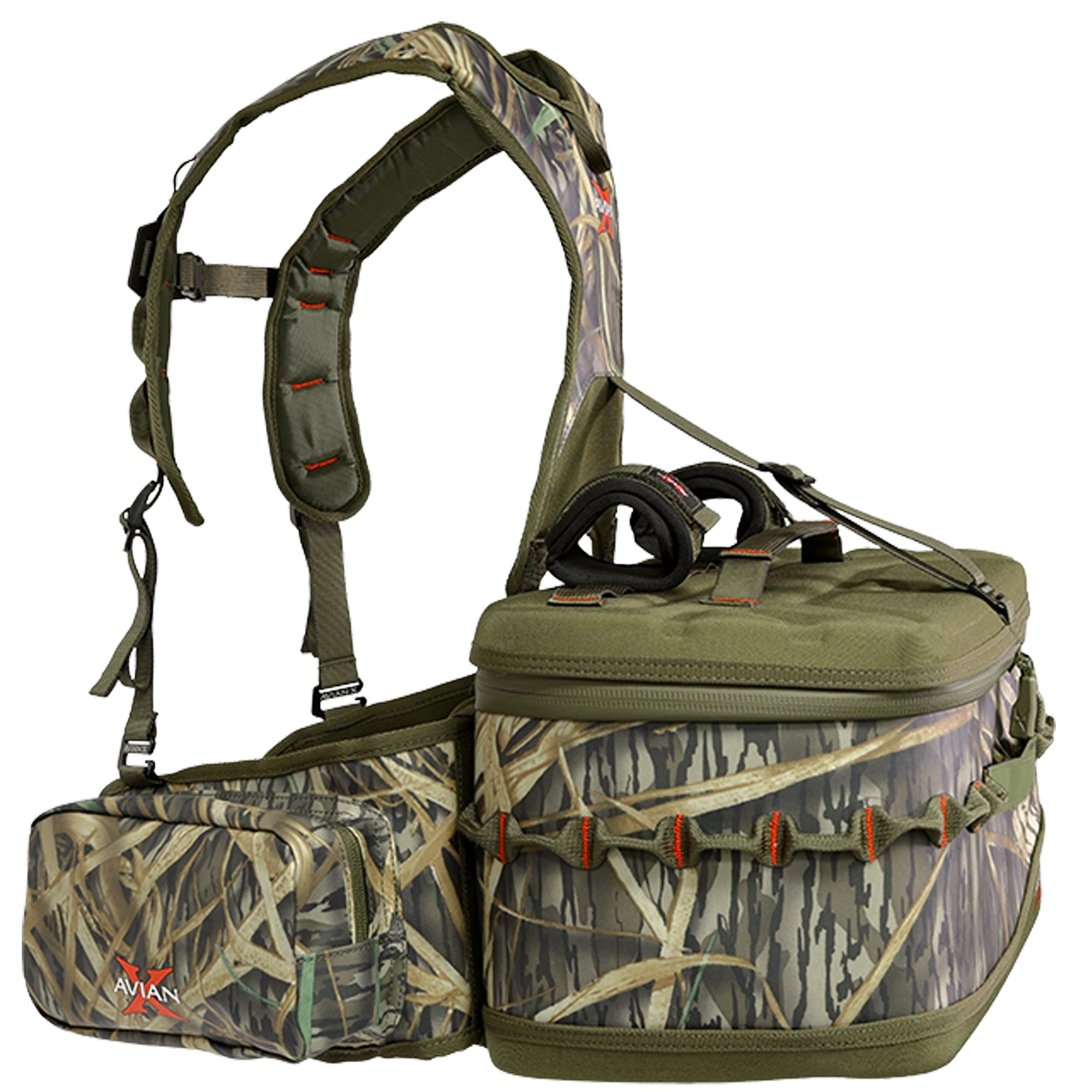 Avian X Floating Lumbar Blind Bag, Mossy Oak Bottomland, Up to 1300 cu. in.