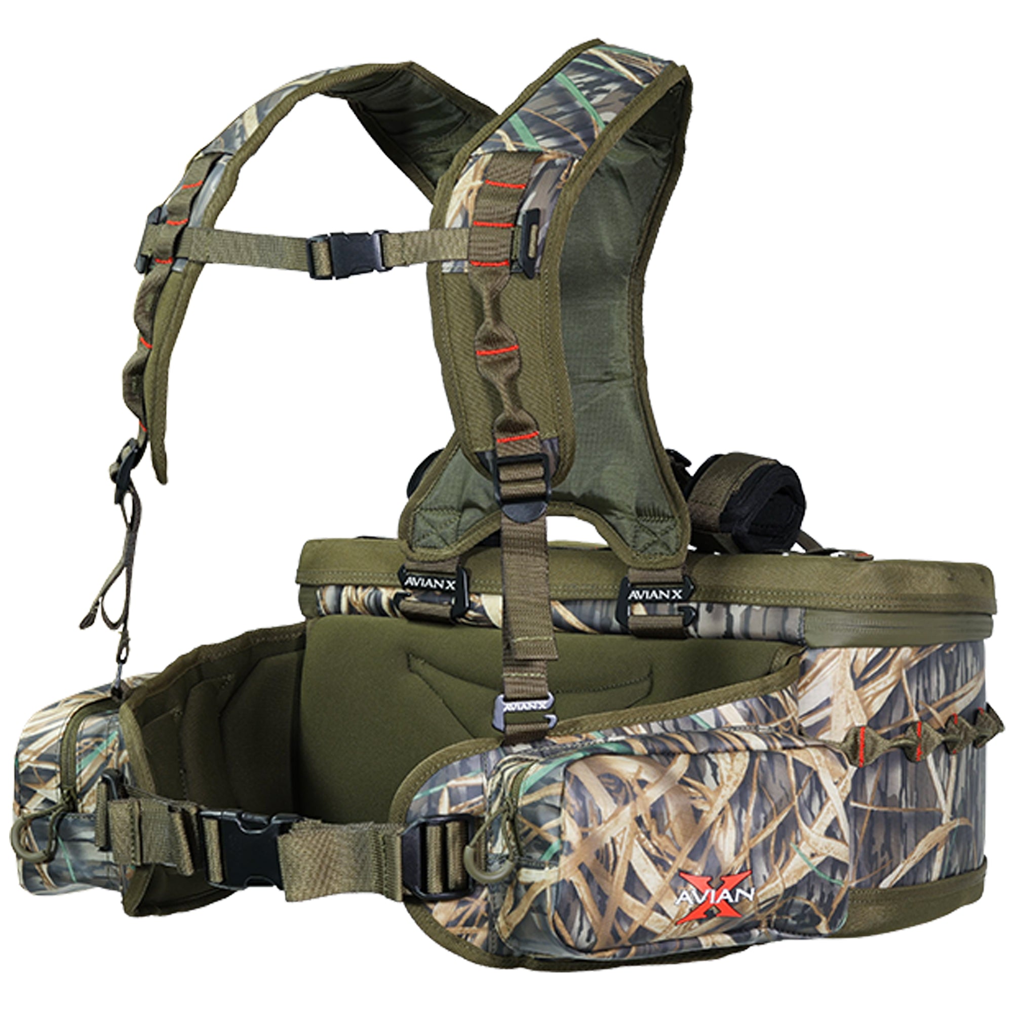 Avian X Floating Lumbar Blind Bag, Mossy Oak Bottomland, Up to 1300 cu. in.