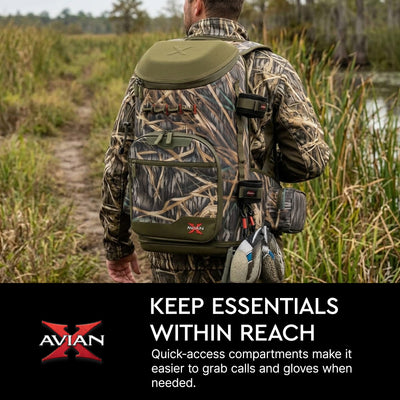Avian X BA Backpack Hunting Gear Bag, Mossy Oak Shadow Grass, 1600 cu. in.