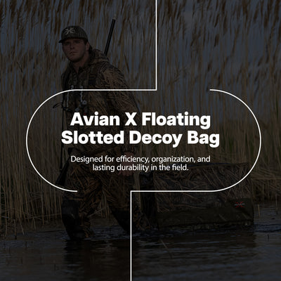 Avian-X Floating Slotted Decoy Bag with Zippered Lid and 12 Slots, Shadowgrass