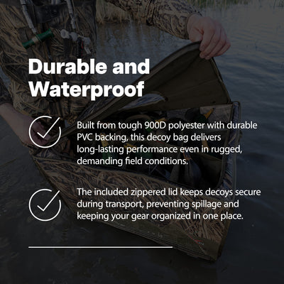 Avian-X Floating Slotted Decoy Bag with Zippered Lid and 12 Slots, Shadowgrass