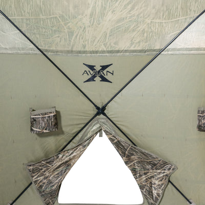 Avian-X Pop-Up X-Panel Waterfowl Blind, Lightweight Hub-Style Frame, Shadowgrass