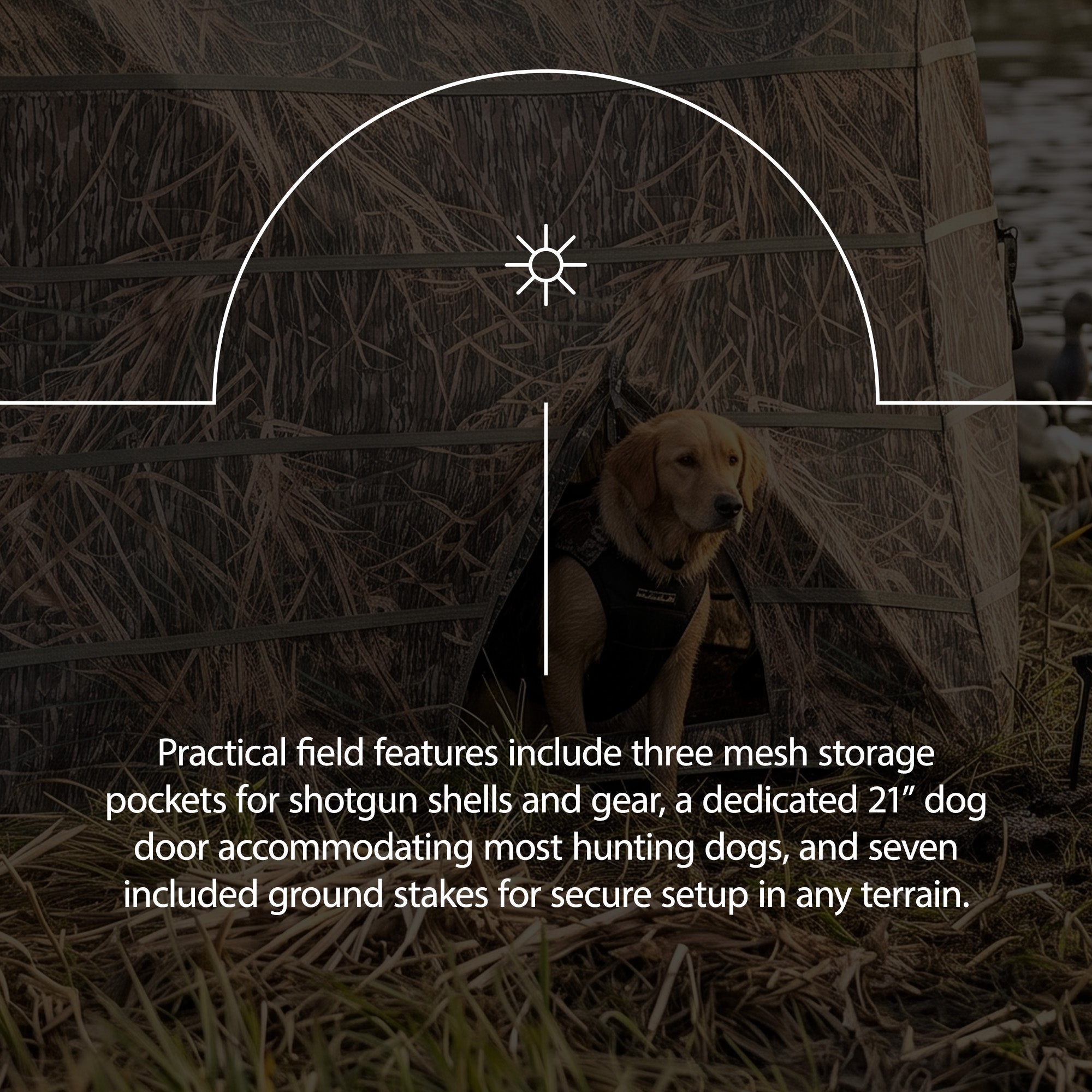Avian-X Pop-Up X-Panel Waterfowl Blind, Lightweight Hub-Style Frame, Shadowgrass