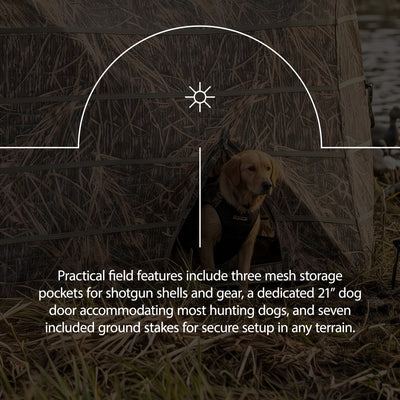 Avian-X Pop-Up X-Panel Waterfowl Blind, Lightweight Hub-Style Frame, Shadowgrass