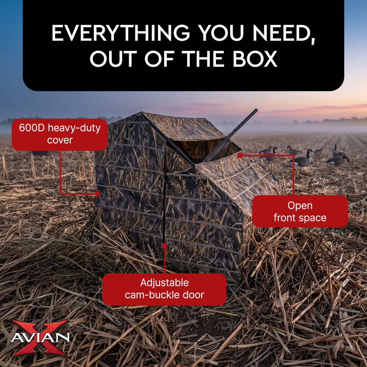 Avian X G-Blind Portable Waterfowl Hunting Blind, Mossy Oak Shadow Grass