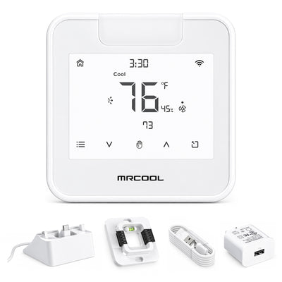MRCOOL Smart WiFi Thermostat for Mini Split, Programmable Wall Control, White - VMInnovations