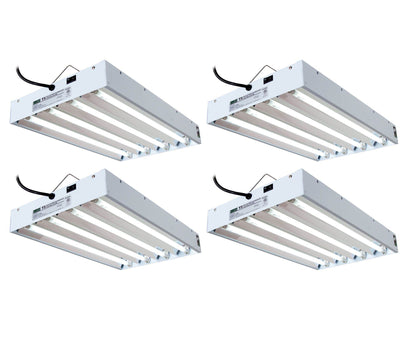 Hydrofarm FLT24 Agrobrite 4-Tube Hydroponic 2 Ft Grow Light Fixture 96W (4 Pack) - VMInnovations