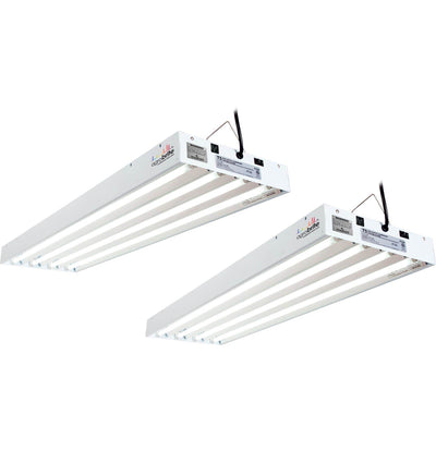 Hydrofarm FLT44 Agrobrite 4-Tube Hydroponic 4Ft Grow Light Fixture 216W (2 Pack)