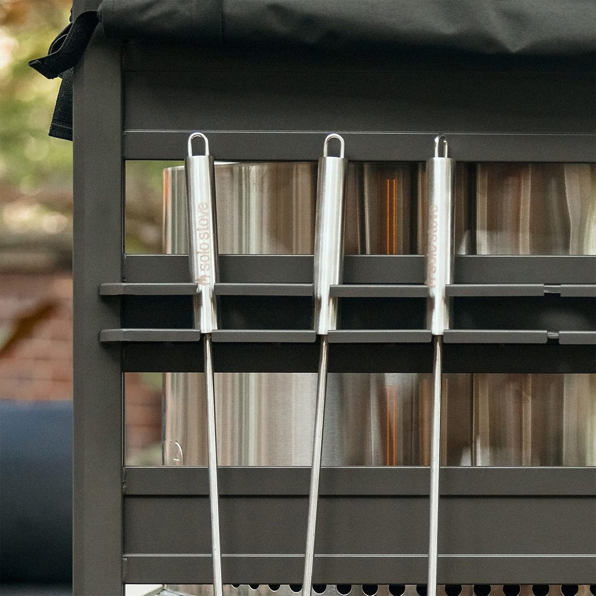 Solo Stove Station, 4.4ft Aluminum Firewood Rack & Cover for Outdoor Storage