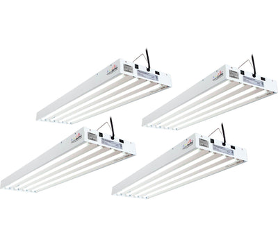 Hydrofarm FLT44 Agrobrite 4-Tube Hydroponic 4Ft Grow Light Fixture 216W (4 Pack) - VMInnovations