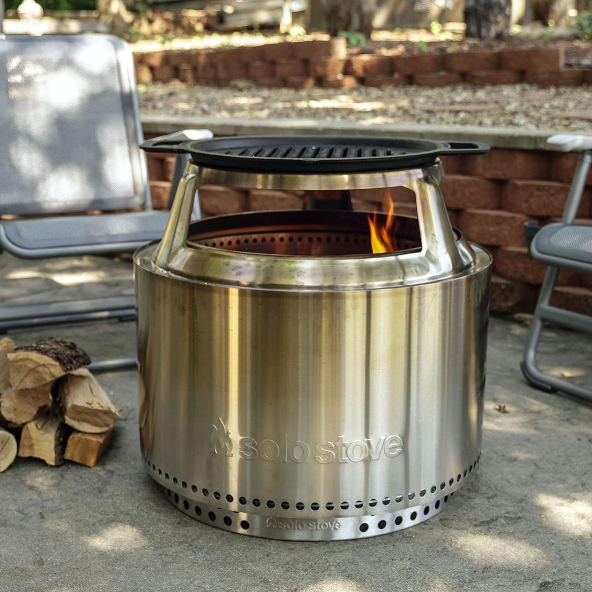 Solo Stove Stainless Steel 18.5" Hub for Yukon Fire Pit for Elevated Cooking