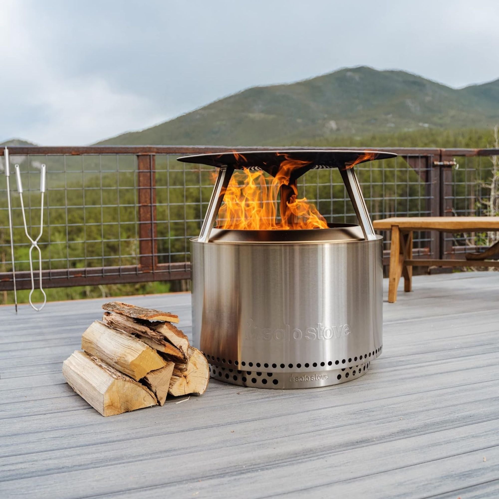 Solo Stove Yukon Heat Deflector, Steel Fire Pit Accessory, Maximizes Heat Radius