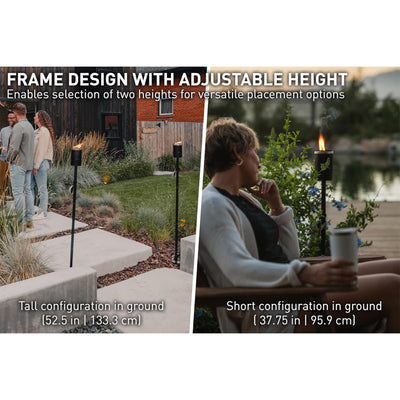 Solo Stove Mesa Torch, Adjustable Height Metal Tiki Torch with 5 Hour Burn Time