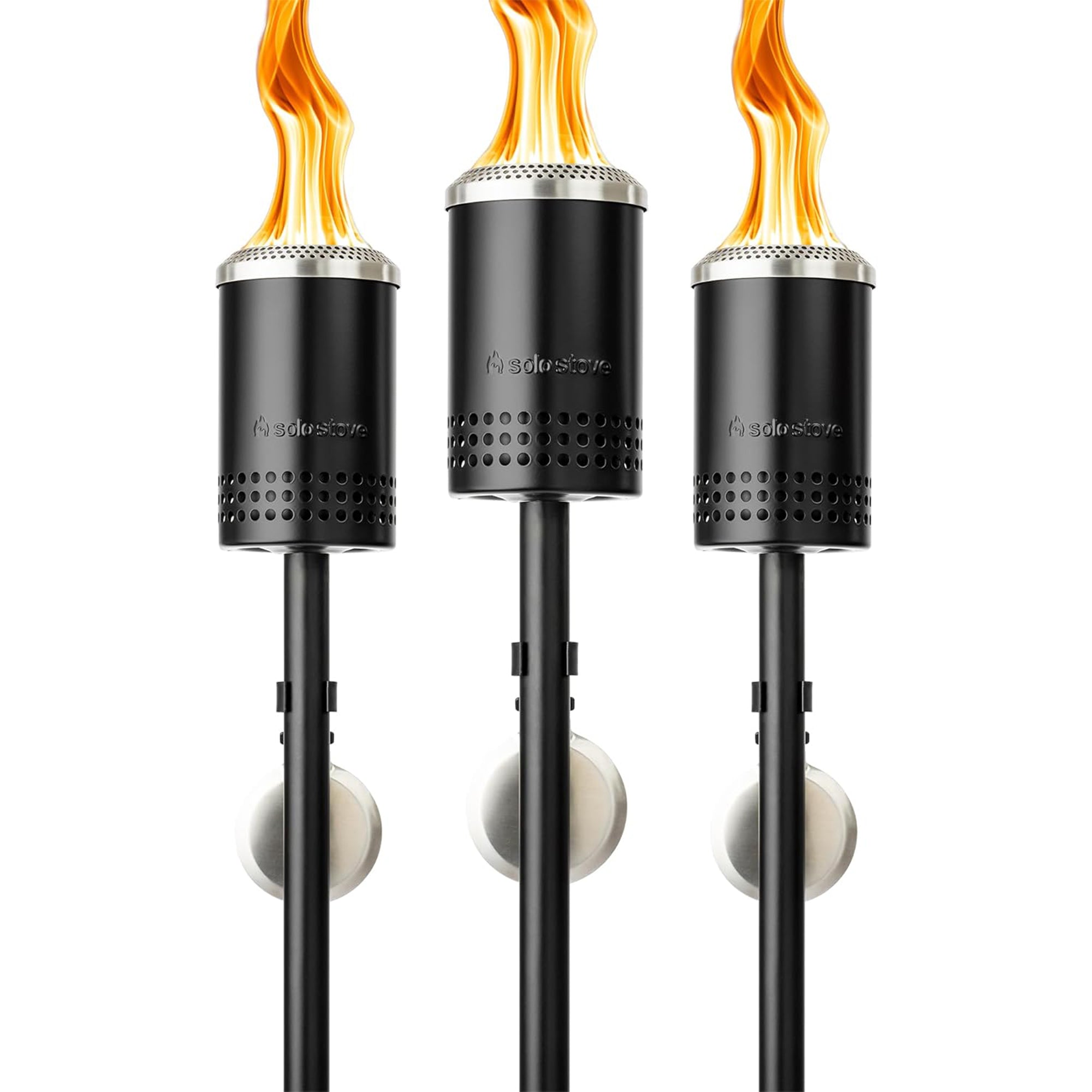 Solo Stove Mesa Torch, Adjustable Height Backyard Metal Tiki Torches, 3 Pack
